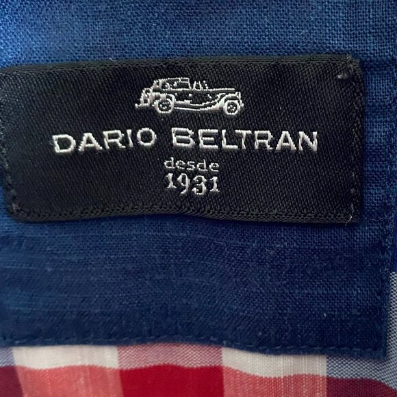 BNWOT DARIO BELTRAN CLASSIC FIT MEN'S SHIRT PLAID SHORT SLEEVES POCKET SIZE XL/5 - Picture 2 of 5